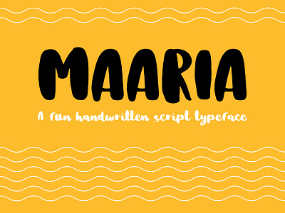 Maaria Font brush calligraphy cartoon chill fun hand lettered handcraft handwritten kids maaria modern signature