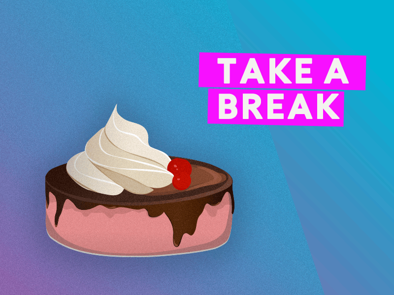 Eat a cake illustration