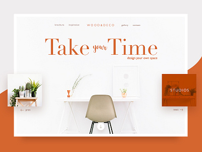 Deco & Website 2d architecture design minimalist orange web website
