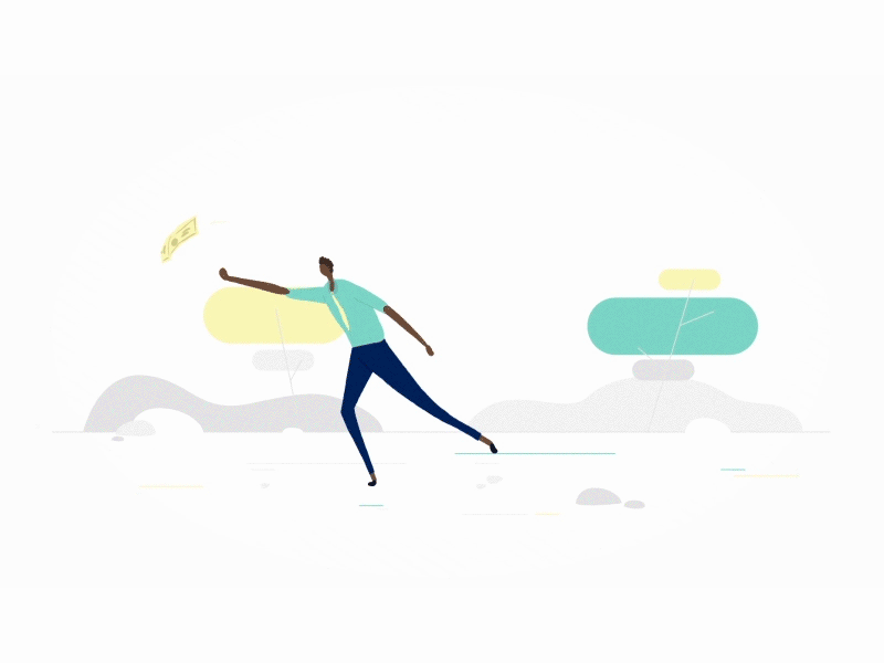 Catch me if you can 2d animate animation apple pencil character design framebyframe gif ipad money motion traditional