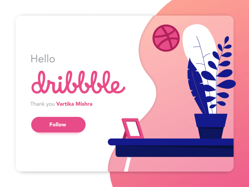 Hello Dribbble! animation hello dribbble ui