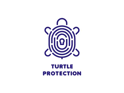 Turtle Protection Logo - Day 18 animal clean fingerprint lock logo protection safe security shield technology turtle