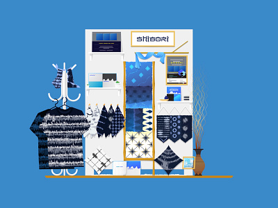 SHIBORI Exhibition 2danimation adobe aftereffects animation awesome design flat illustration indonesia semarang simpleanimation