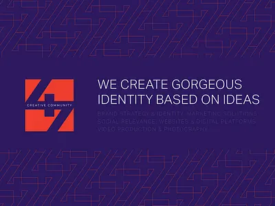 47 Creative Community 2018 branding colorful creative design graphic modern pattern purple reddish orange symbol ui