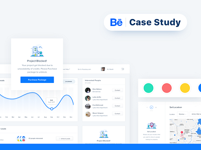 Behance Case Study agent charts dashboard graphs icons illustrations interaction map prototype statistics ui ux