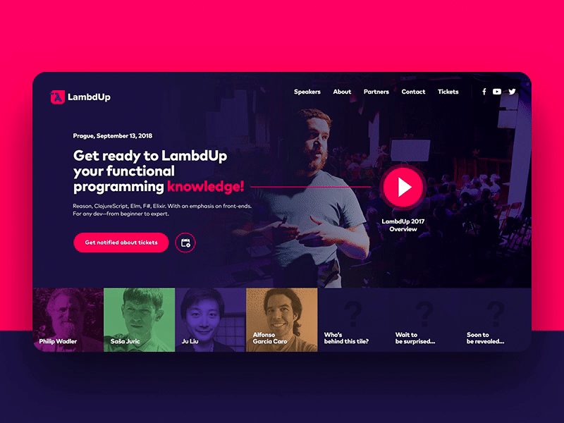 LambdUp - Landing page animation conference lambda lambdup principle scroll ui ux web