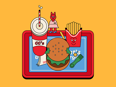 Junk Food Forever - 2 2d animal art cat character color design drawing food illustration vector