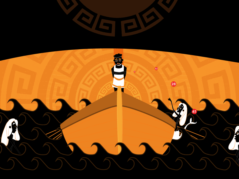 Sirens Dbbb ae animation cartoon character dilemma funny gif greek illustration myth siren tavarense