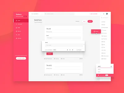 Build Form - Getaco CRM app contacts crm dashboard form interface list table ui user ux web