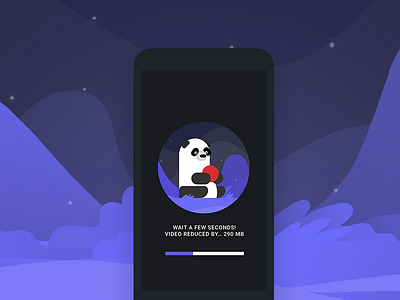Video Panda Mobile App animation illustration interactions mobile app panda ui ux