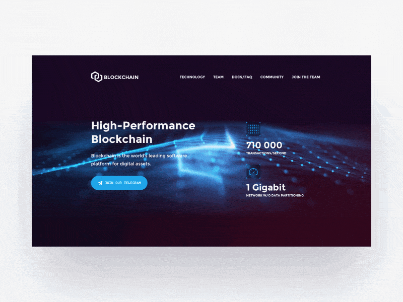 Blockchain Website Concept Animation animation bitcoin blockchain concept crypto cryptocurrency ethereum landing ui ux website