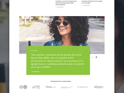 Crowdfunding Website - Testimonials crowdfunding design inspiration ui ux