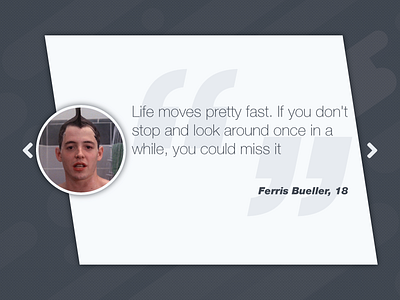 Testimonials - #DailyUI #039 039 dailyui ferrisbueller testimonials uid uidesign uxd uxdesign