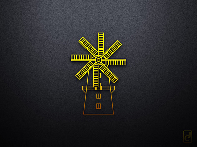 Windmill - Gradient Test adobe architecture art building gradient icon illustration illustrator line location photoshop vector