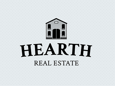 HEARTH barn branding crimson text icon illustration logo type