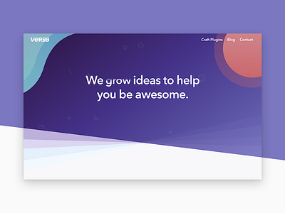 Verbb animate craft gradient portfolio ui water website