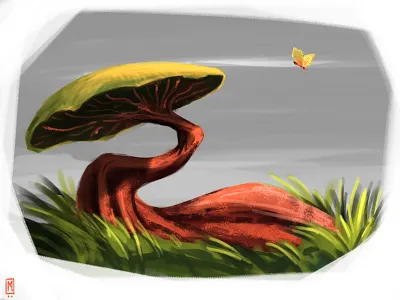 Alienplant 4 art background design character design concept art design digital art illustration plant