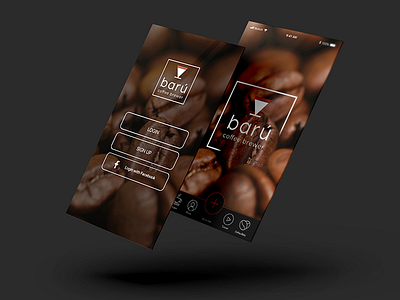 Barú Coffee Logging & Tutorial Guide coffee mobile app sign in ui design