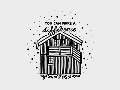 You can make a difference graphic design illustration lettering line art