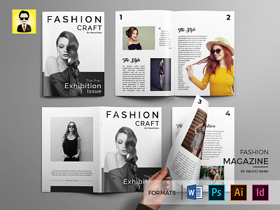 Fashion Magazine brochure design fashion girl graphic hot magazine print trend