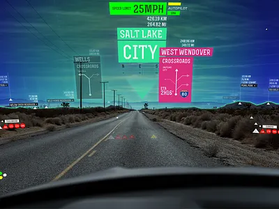 "Caronte" AR Concept ar augmented reality car city competition desert gps infographic interface motion graphics ui ux