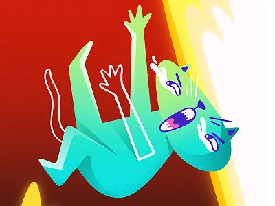 Hang In There Baby I character character design color gradients illustration shapes