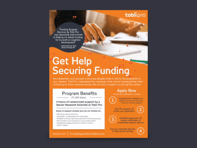 Tobii branding flyer design graphic design startup vr