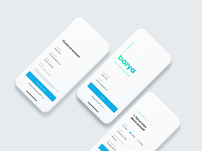 Barya — Mobile Wallet Concept app clean concept cryptocurrency ios layout minimalist mobile sign ui up ux