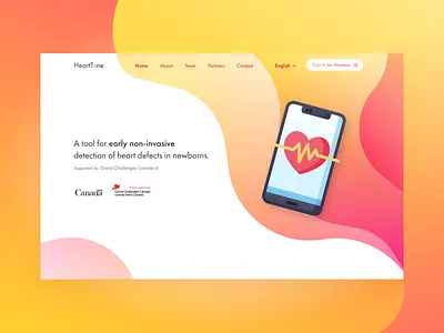 HeartTone ❤️ cardiogram clean health heart medical medicine minimal pulse ui website