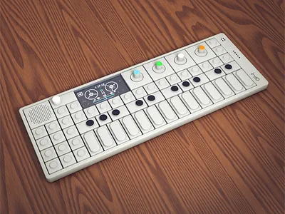 Teenage Engineering OP-1 Synthesizer 3d 3d illustration buttons cinema 4d hard surface modeling illustration op 1 op1 process synth synthesizer ui