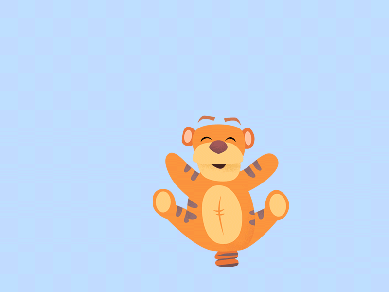 Christopher Robin iOS Stickers 2d 2d animation animation bounce cel animation character christopher robin disney frame by frame illustration tigger