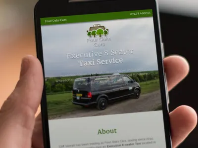 Four Oaks Cars design mobile responsive