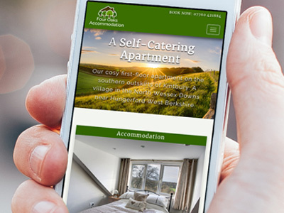 Four Oaks Accommodation design logo responsive website