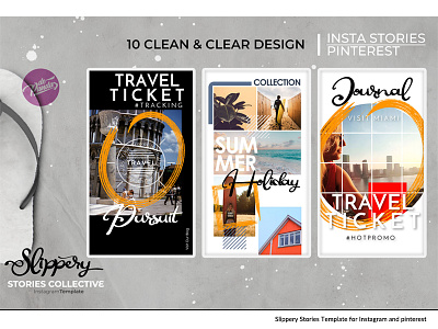 2 Slippery Stories Template collection holiday instagram journal multipurpose pinterest pursuit season summer travel