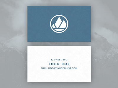 Business Cards business card stationary design graphic design logo mark mountains topography typography wanderlust