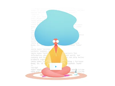 Blog Illustration "Coded Women" <3 art blog coded color digitalpaiting ferreyro illustration photoshop relax women