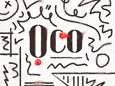 Q Co Charcoal charcoal loose paper red and black sketch smear smudge texture