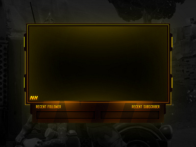 Livestream Twitch Webcam Overlay V2 card futuristic gamer gaming overlay panel scifi stream twitch webcam