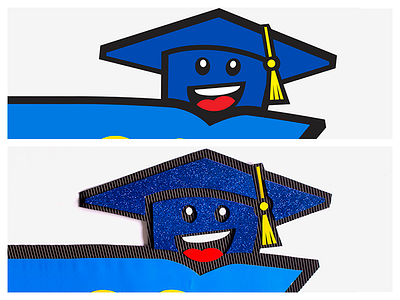 Graduation Cap cap cartoon character smile vectors