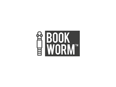 Thirty Logos Challenge #14 - BookWorm™ black illustrator logo logo design minimalism shots white