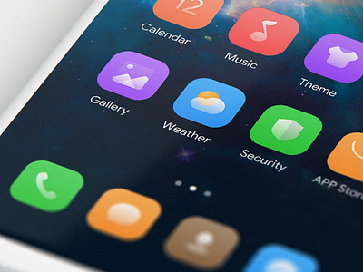 MIUI Theme calendar contacts gallery icon music notes setting theme weather