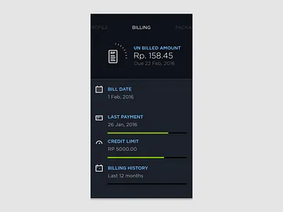 Telecom App dashboard dashboard data usage telecom app