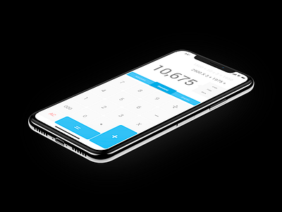 Calculadora UI-UX black blue calculadora flat free ios slim ui ux