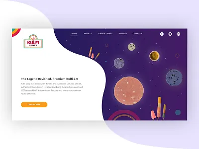 Kulfi Story branding ice cream kulfi kulfi story ui ui design ux web design