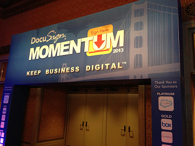 DocuSign Momentum 2013 environmental design graphic design