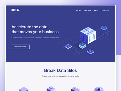 Landing page Design data data center data transfer illustration landing page ux web design