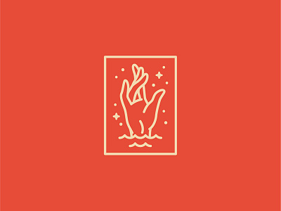 Sweaty Hand hand icon identity illustration logo logomark palm retro sweaty