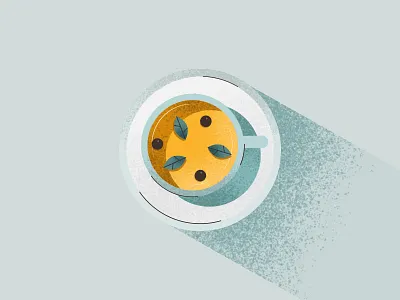 Chai Tea brush chai cup design flat illustration outline tea texture vector