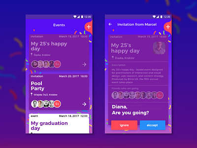 Event App / party! 2d adobexd app dailyui illustrator iphone photoshop ui uiux ux web adobe