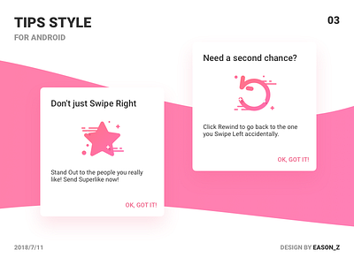 Tips Design #3 android design interface material popup tips ui ux